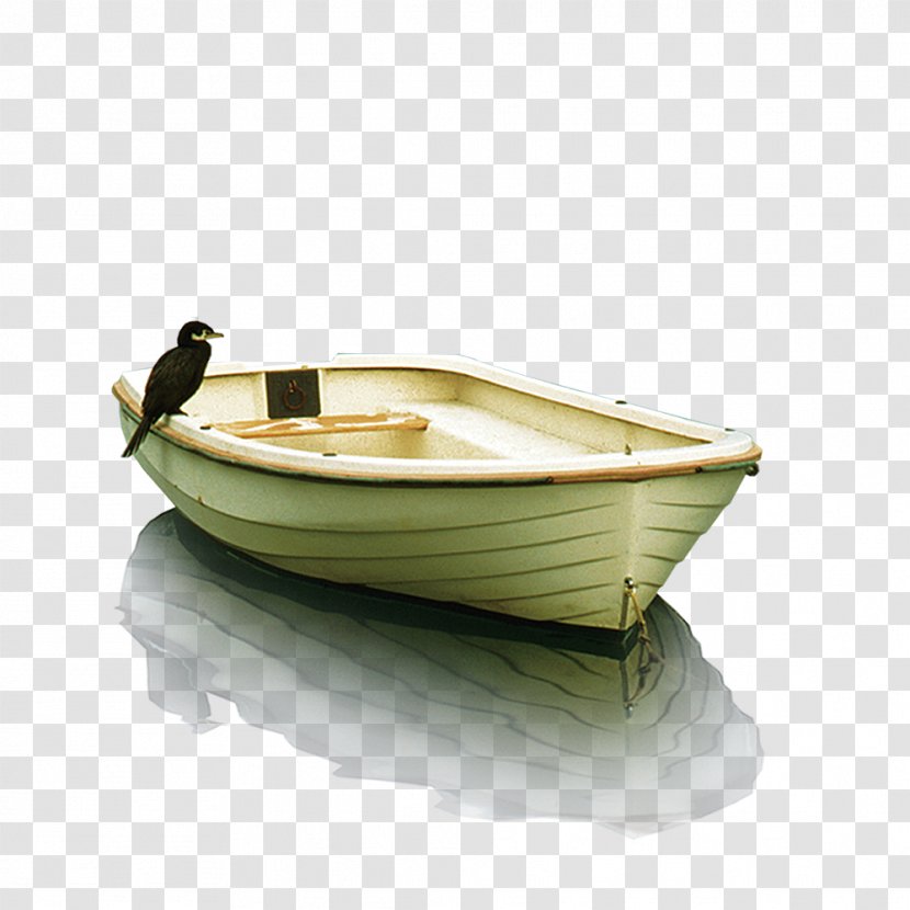 Cartoon Watercraft Boat - Poster - Bird Standing On Transparent PNG