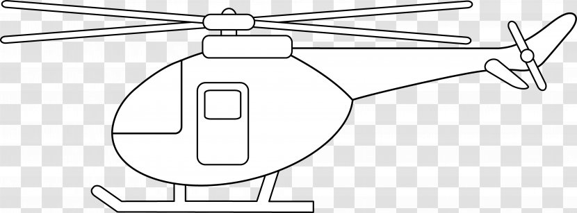 Helicopter Drawing Line Art Clip - Coloring Book Transparent PNG