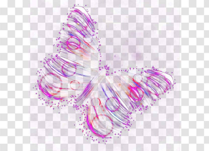 Petal Pattern - Pink - Colorful Butterfly Transparent PNG