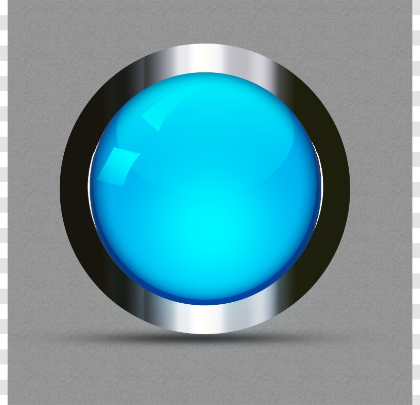 Blue Icon - Electric - Glossy Button PSD Transparent PNG