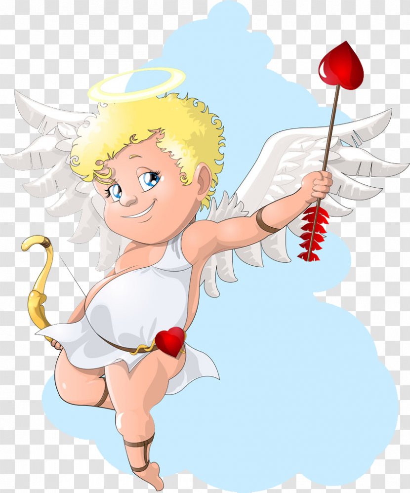 Cupid Cartoon Illustration - Silhouette - Cute Boy Transparent PNG