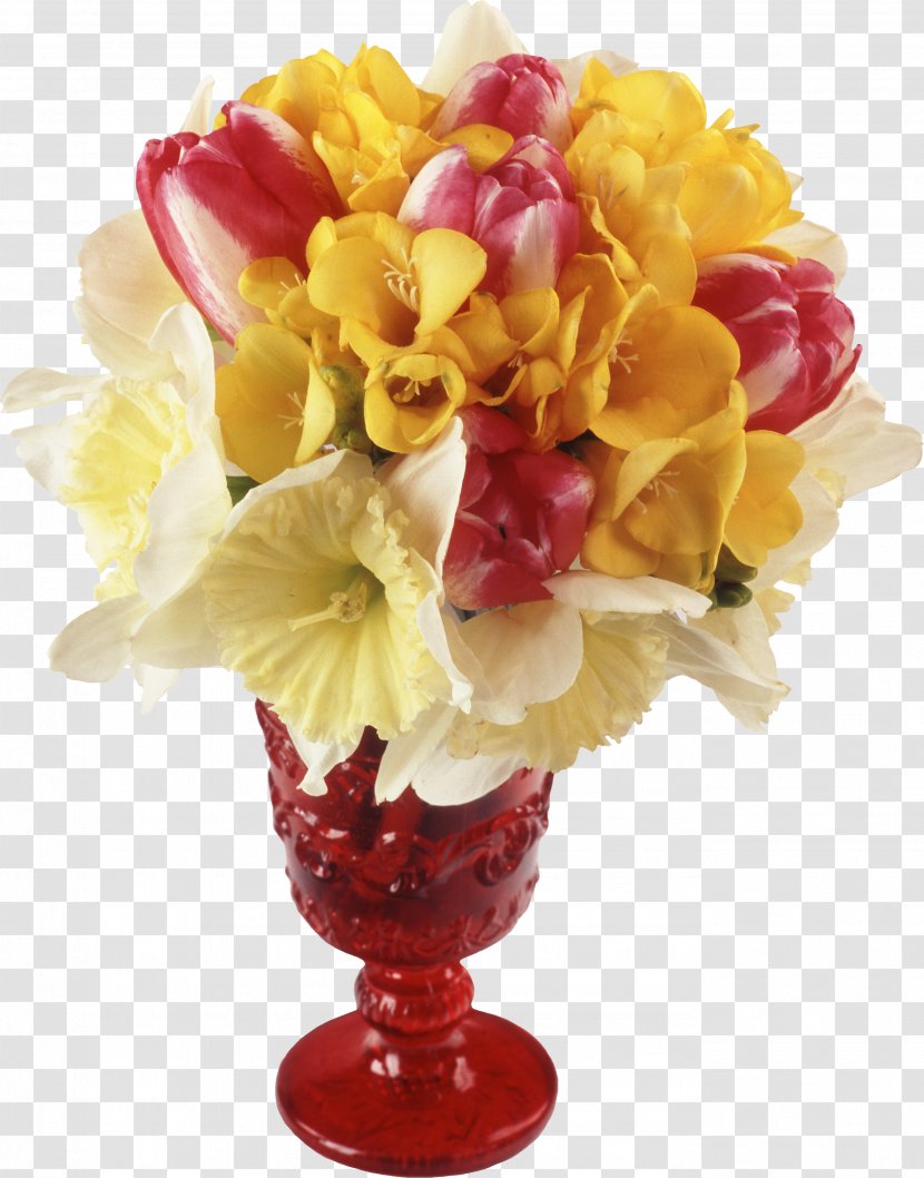 Flower Bouquet Daffodil Cut Flowers Vase Transparent PNG
