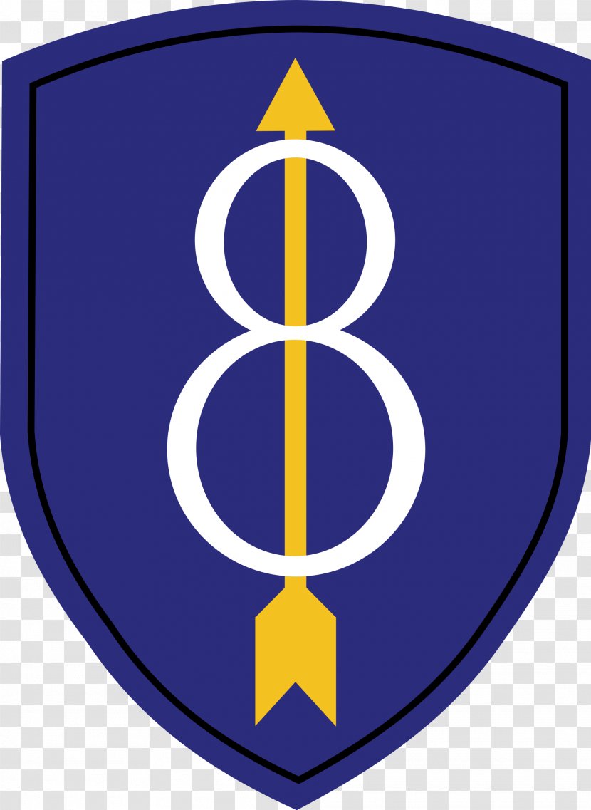 8th Infantry Division 1st United States Army Of America - Emblem - Brtain Reading Writing Thinking Transparent PNG