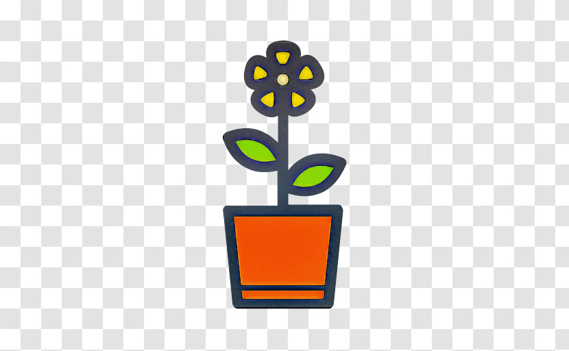 Yellow Logo Flowerpot Plant Flower Transparent PNG