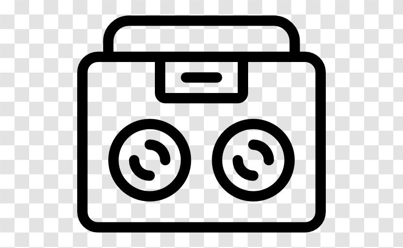 Boombox Radio - Silhouette Transparent PNG