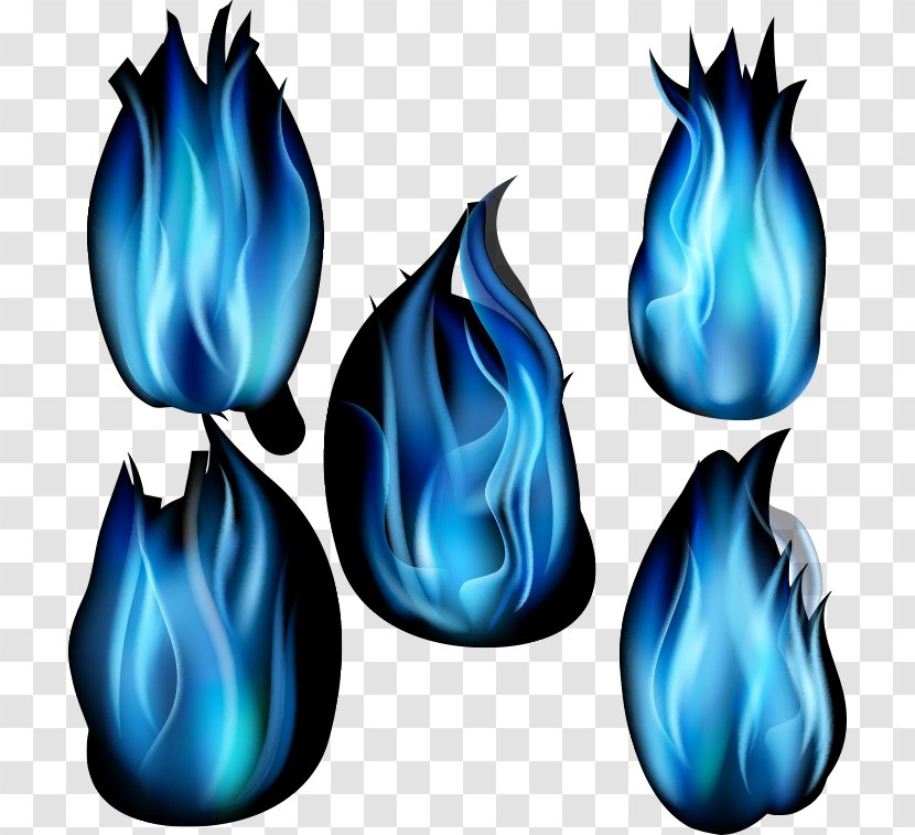 Flame Blue Fire - Electric Transparent PNG