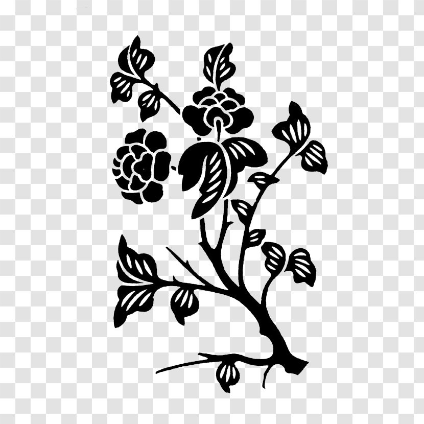 Black And White Drawing Illustration - Monochrome - Hand Drawn Rose Transparent PNG