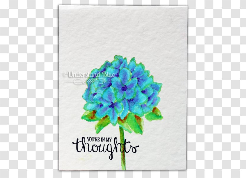 Turquoise Cobalt Blue Teal Hydrangea - CleanColor Transparent PNG