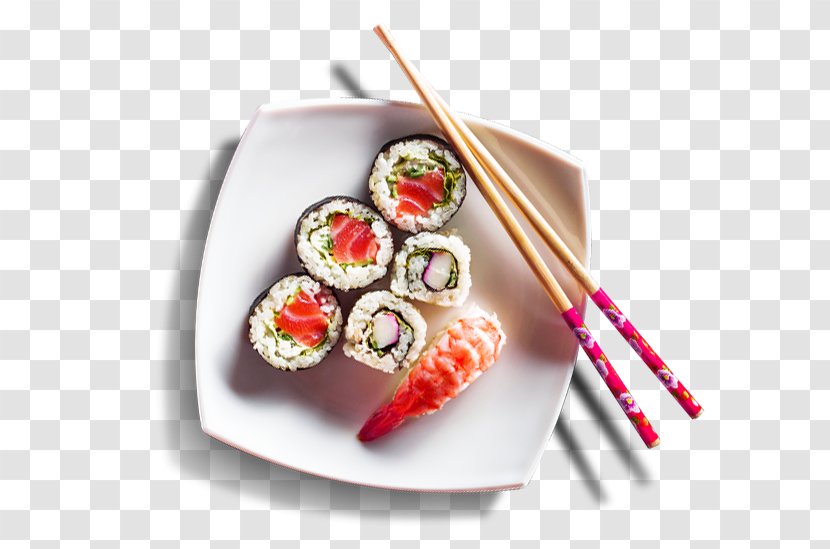 California Roll Sushi Gimbap Chopsticks - Asian Food - Tableware Plate Transparent PNG