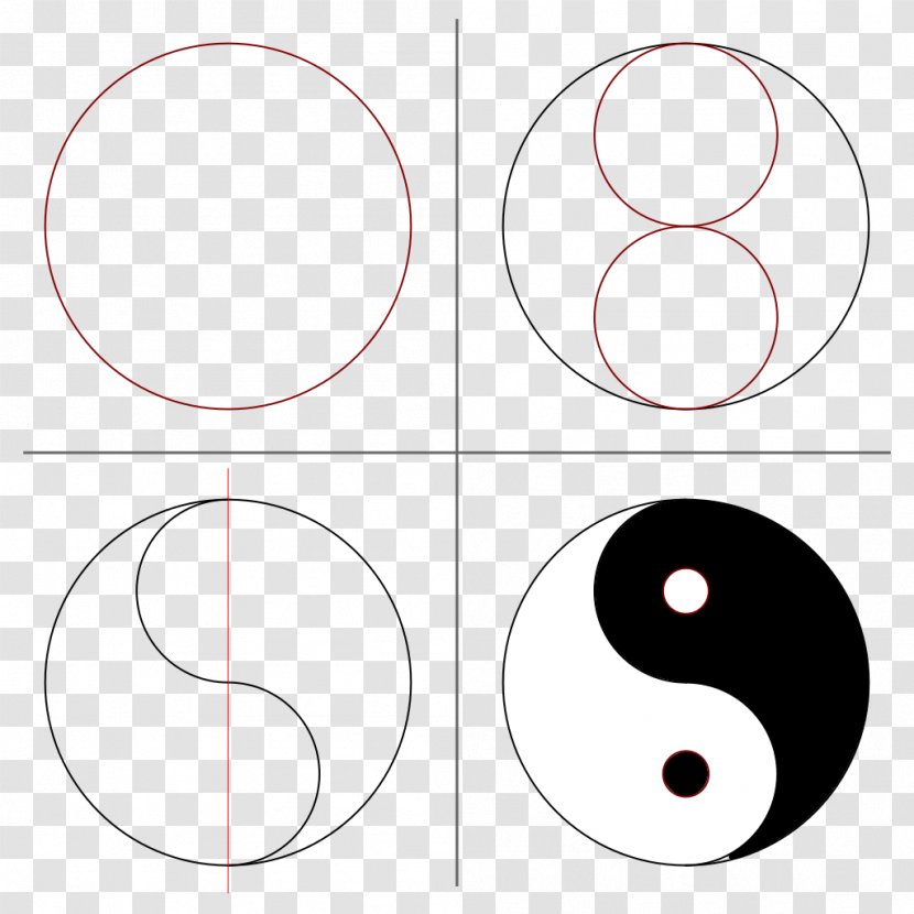 Circle Yin And Yang Geometric Shape - Geometry Transparent PNG