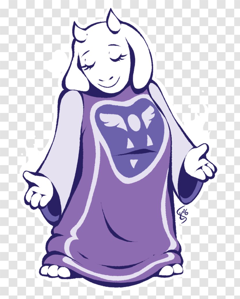 Undertale Toriel Goat Character Clothing - Watercolor Transparent PNG