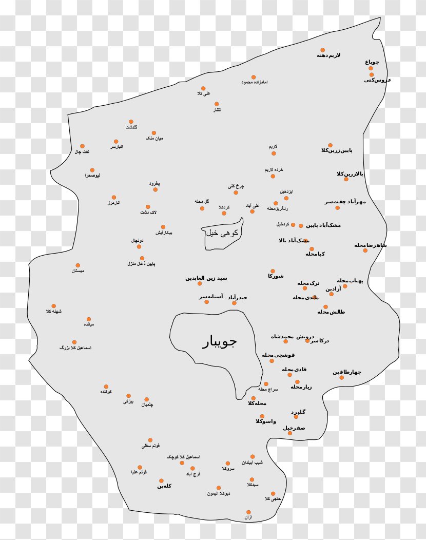 Juybar Babol Qaem Shahr Amol Savadkuh County - Counties Of Iran - Map Transparent PNG