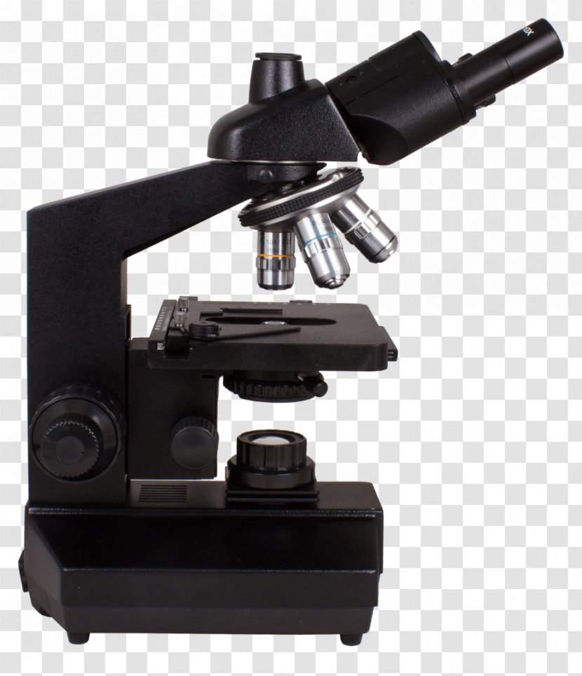Levenhuk 670T Biological Trinocular Microscope, Black Rainbow Microscope Magnification Optical - Objective Transparent PNG