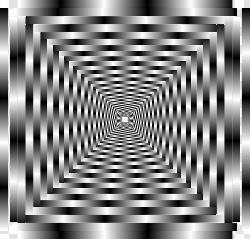 Optical Illusion Coloring Book Cube - Monochrome Photography - Tunnel Transparent PNG