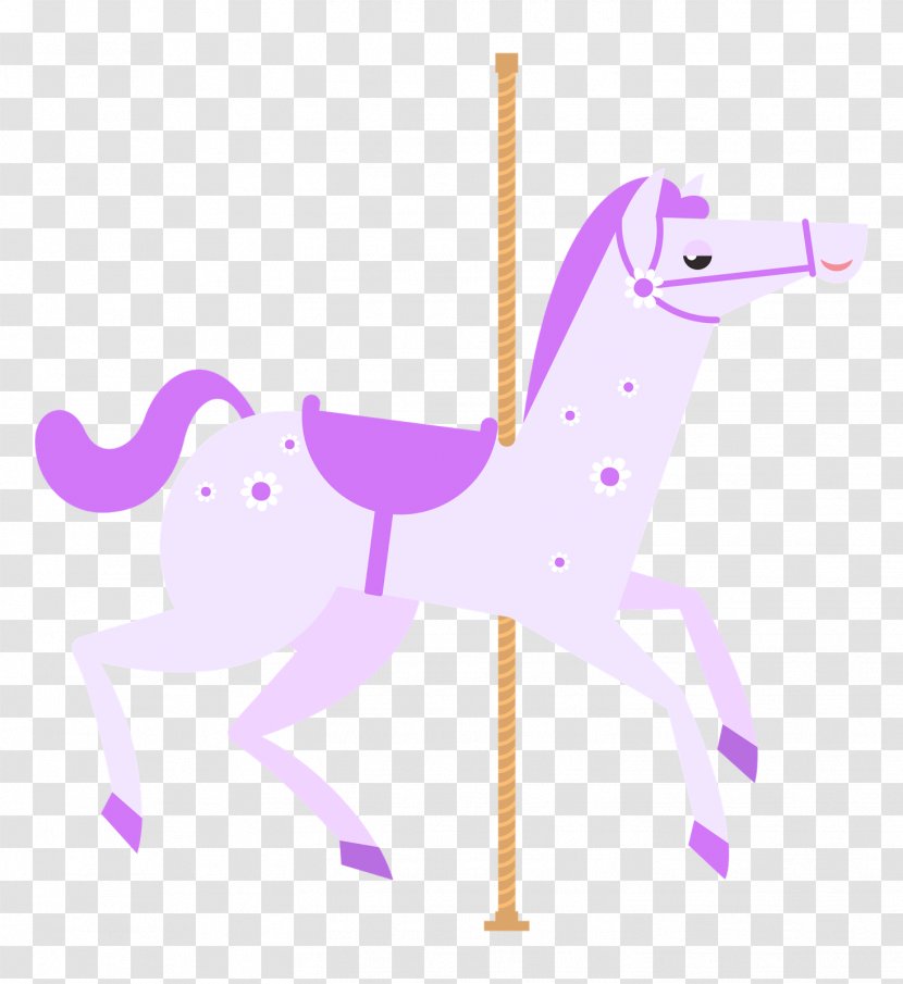 Horse Violet Purple Lilac Lavender - Mammal - Carousel Transparent PNG