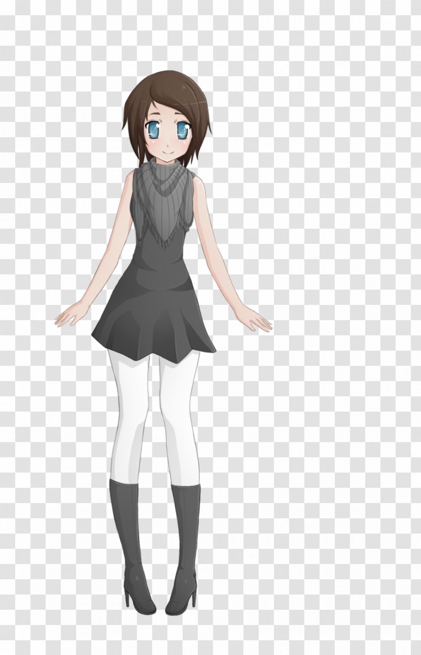 Brown Hair Human Costume Black Shoulder - Heart - Epidemic Transparent PNG