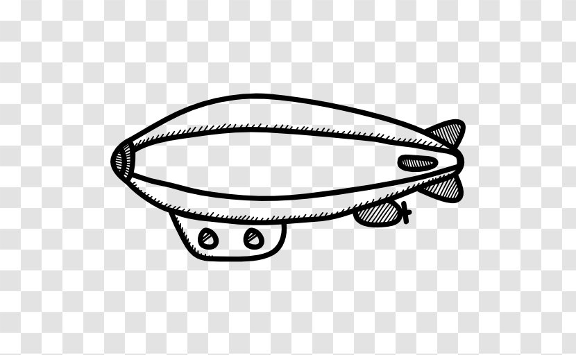 Airplane Flight Airship - Line Art Transparent PNG