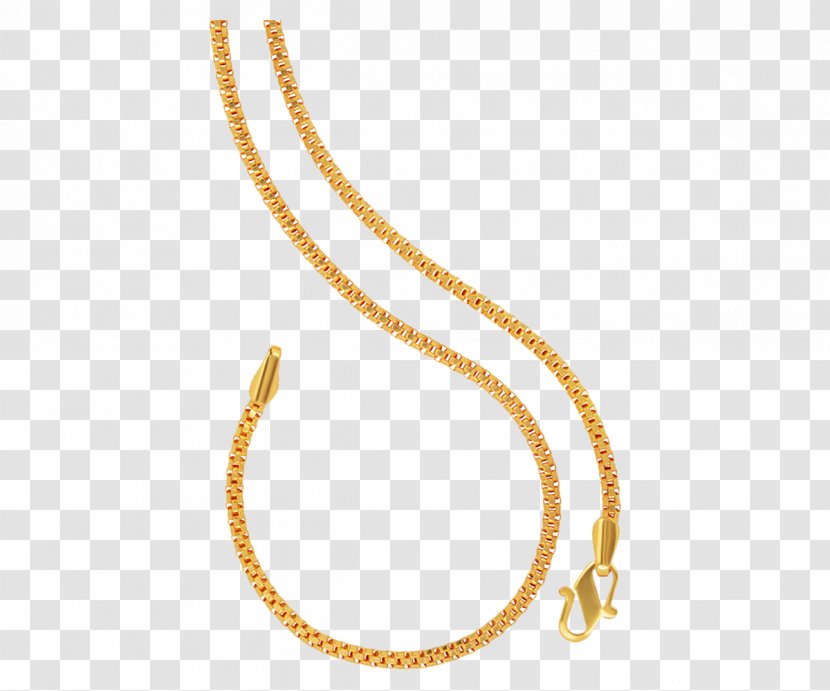 Body Jewellery Necklace Clothing Accessories Chain - Amber - Gold Transparent PNG