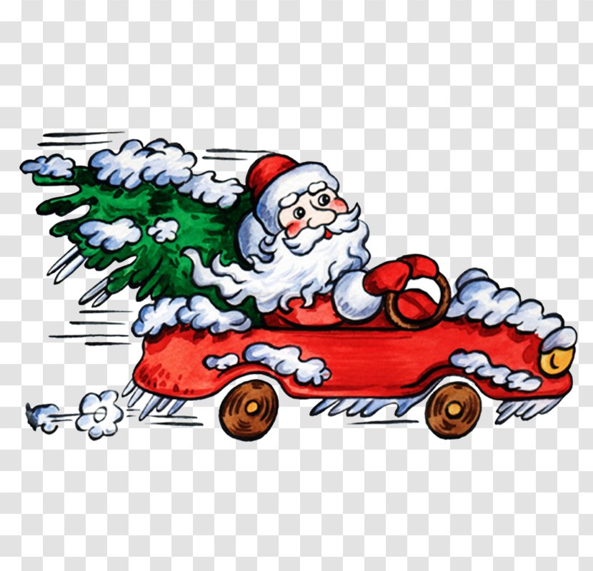 Ded Moroz Pxe8re Noxebl Snegurochka Santa Claus - Tree - By Car Transparent PNG