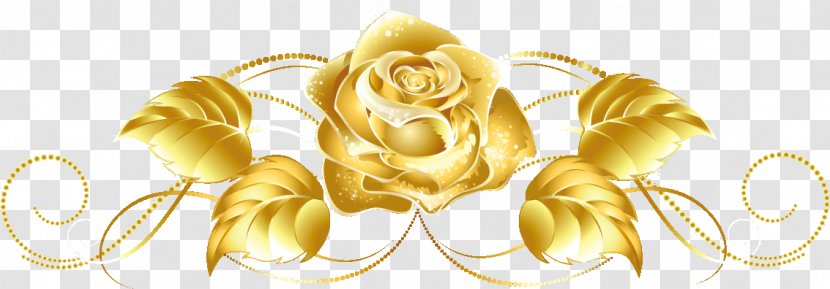 Rose Flower Gold Clip Art Transparent PNG