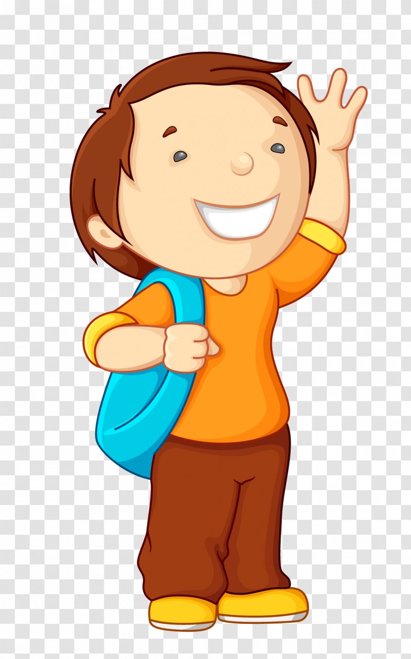 Student - Tree - Hello Boy Carries The Package Transparent PNG