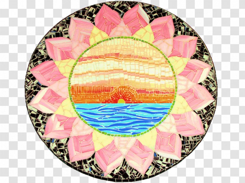 Sand Mandala Circle Textile Pink M Transparent PNG