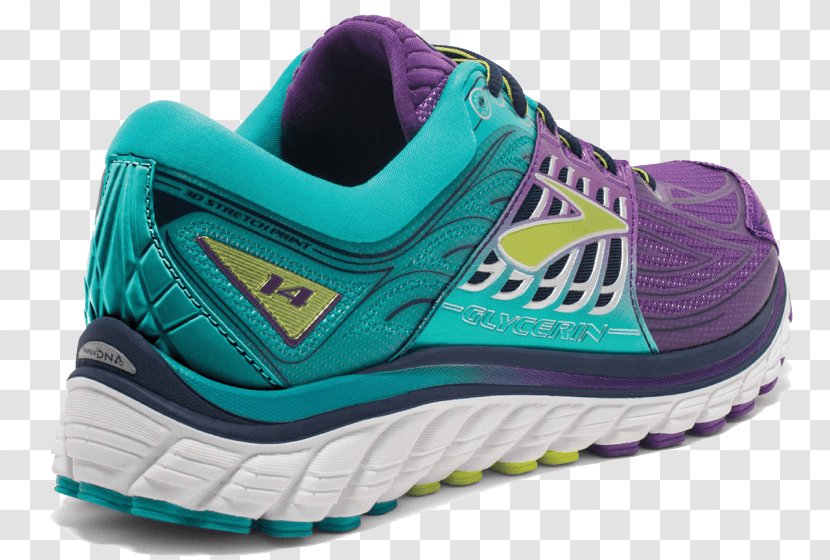 Brooks Sports Sneakers Shoe Running Fashion - Yellow - Purple Transparent PNG