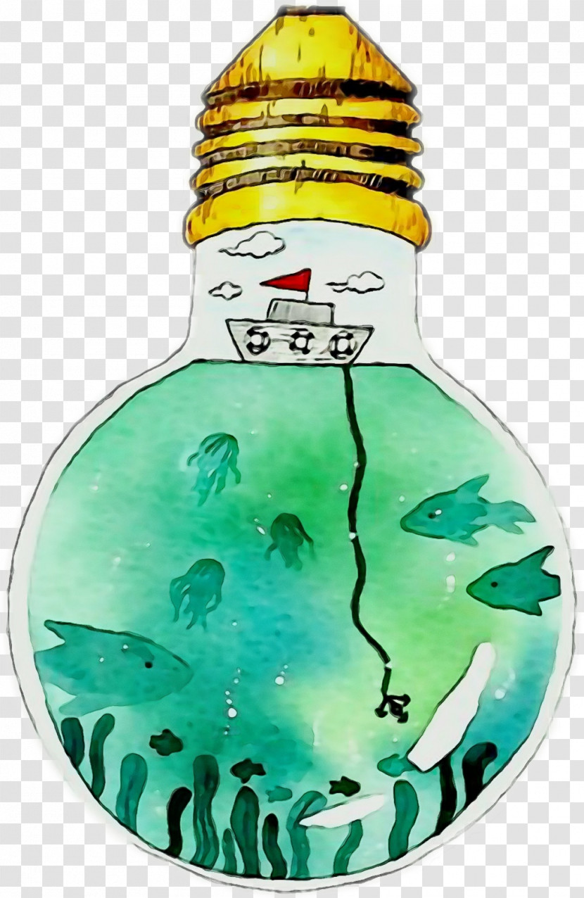 Green Water Holiday Ornament Liquid Bottle Transparent PNG
