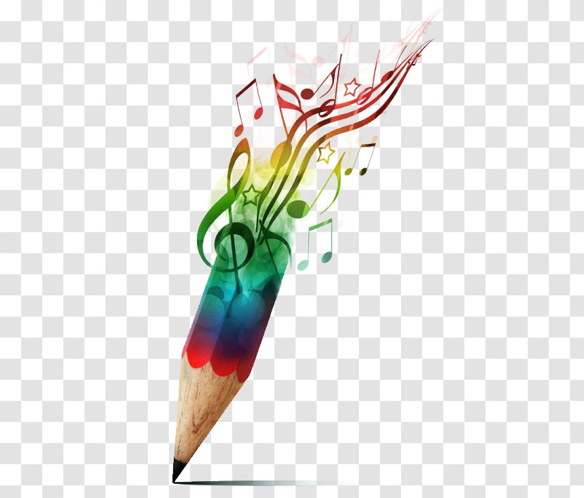 Musical Note Pencil Drawing Musician - Frame - Creative Color Transparent PNG