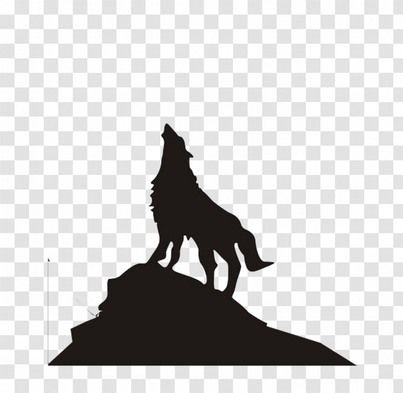 Dog Arctic Wolf Dire Eastern Black - Gray - Silhouette On The Mountain Transparent PNG
