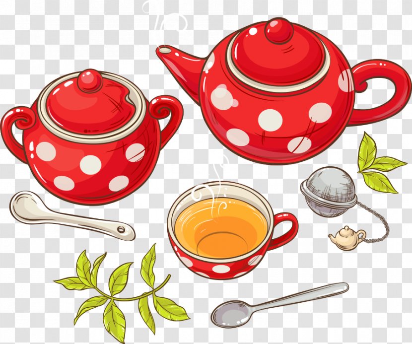 Green Tea English Breakfast Matcha Strainer - Stock Photography - Vector Red Teapot Transparent PNG
