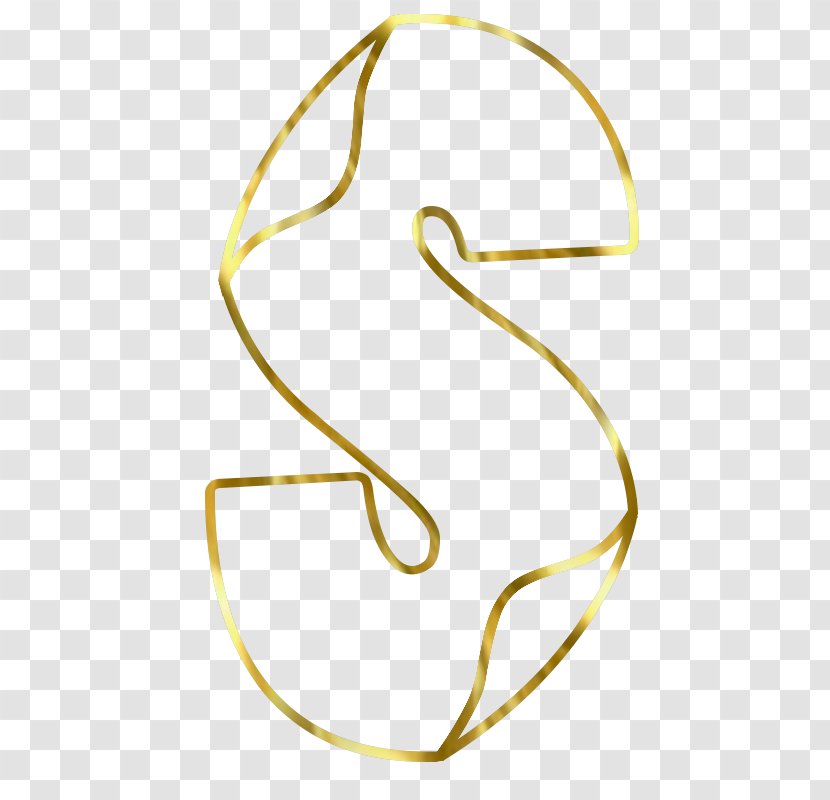 Alphabet Letter Clip Art - Gold - Fashion Accessory Transparent PNG
