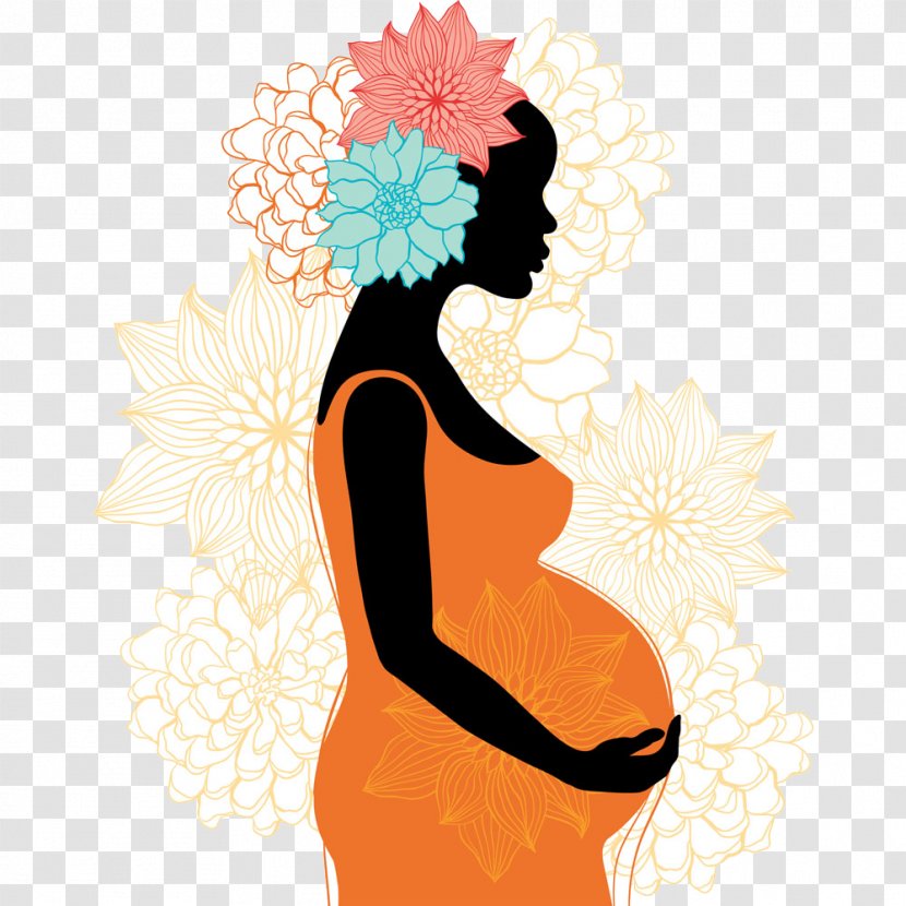 Pregnancy Silhouette Woman Clip Art - Pregnant Transparent PNG