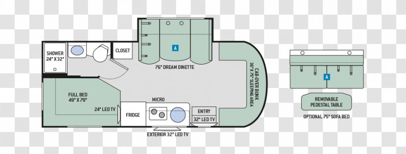 Floor Plan Mercedes-Benz Sprinter Campervans - Diagram - Truck Transparent PNG