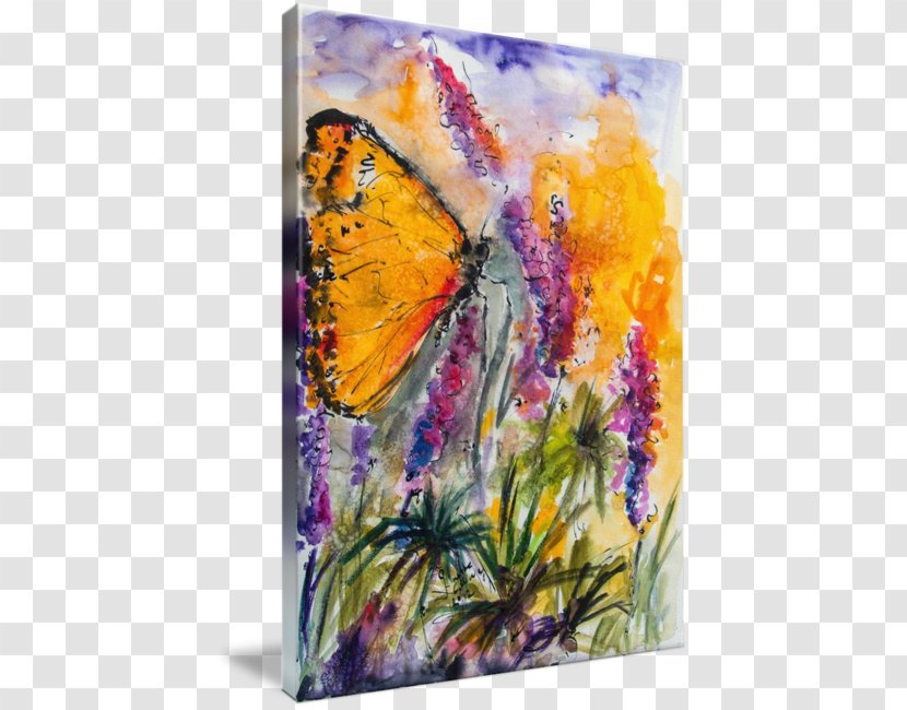 Monarch Butterfly Watercolor Painting Brush-footed Butterflies - Yellow Transparent PNG