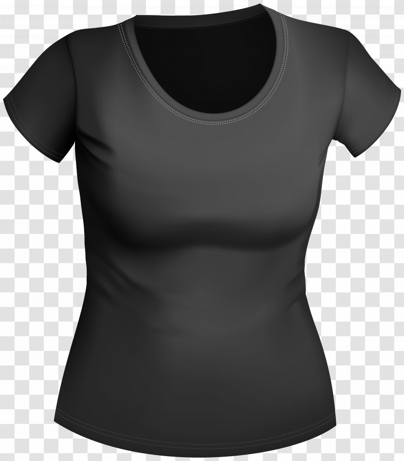 T-shirt Clothing Hoodie - Black - Shirt Transparent PNG