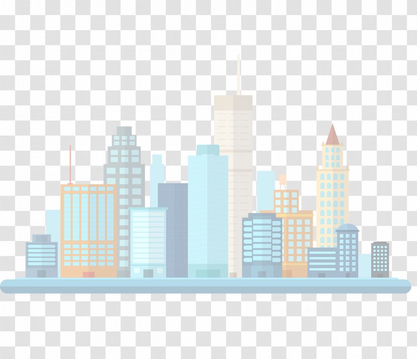 Building Cityscape Clip Art - Skyscraper - Hand-painted City Transparent PNG