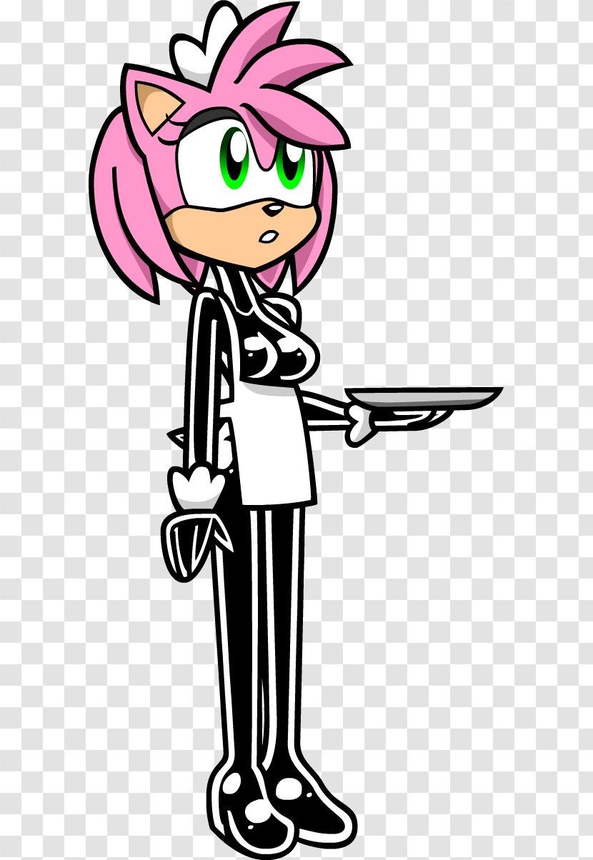 Amy Rose DeviantArt Drawing Fan Art - Character - Maid Transparent PNG