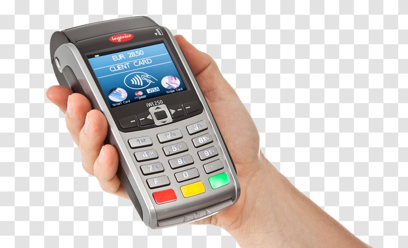 Point Of Sale Payment Terminal Ingenico Sales System - Credit Card Transparent PNG