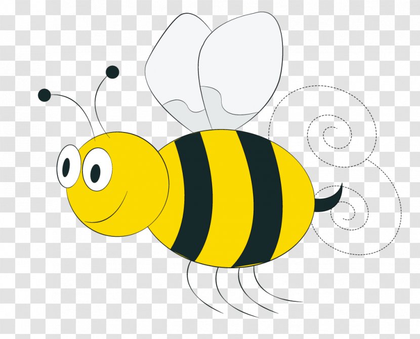 Honey Bee Euclidean Vector Clip Art - Pollinator - Hand Drawn Cute Transparent PNG