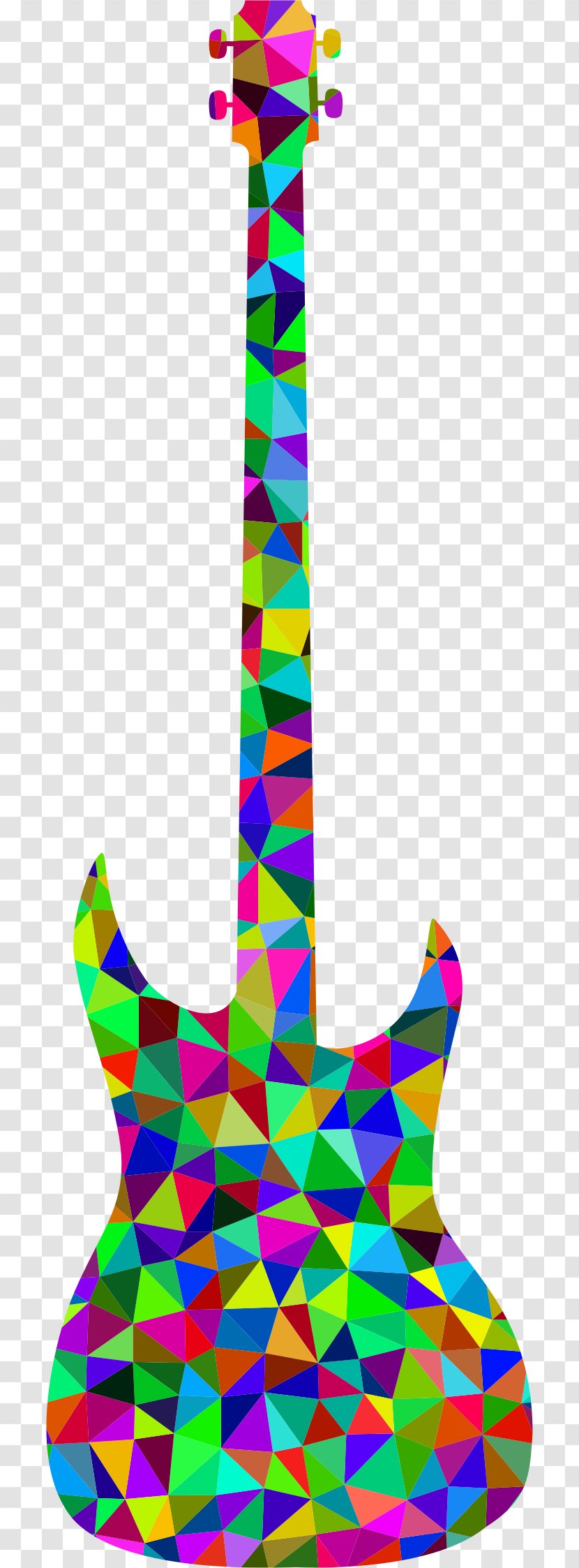 Guitar Musical Instruments Modern Art Low Poly Clip - Geometric Abstraction - Abstract Transparent PNG