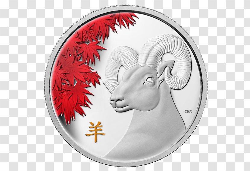 Goat Gold Coin Royal Canadian Mint Chinese Lunar Coins - Zodiac Transparent PNG