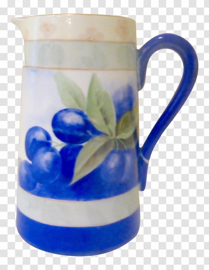 Jug Ceramic Cobalt Blue Pottery Mug - Drinkware Transparent PNG
