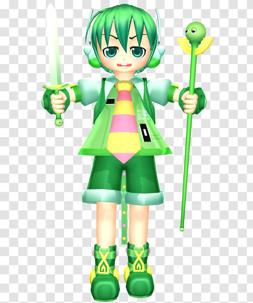 Figurine Green Character Clip Art - Fiction - Gachapoid Transparent PNG