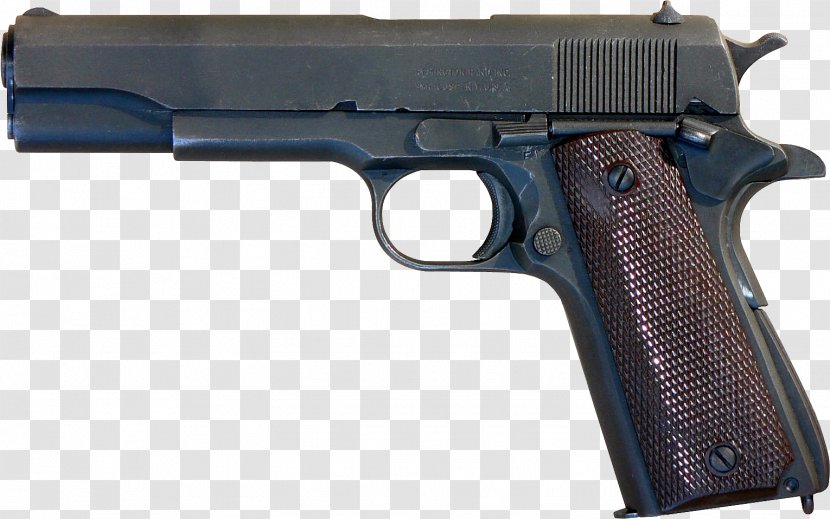M1911 Pistol .45 ACP Semi-automatic Firearm - John Browning - Hand Gun Transparent PNG