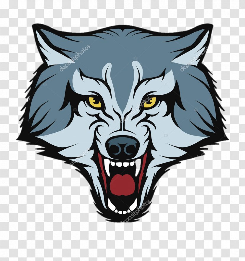 Gray Wolf Logo Transparent PNG