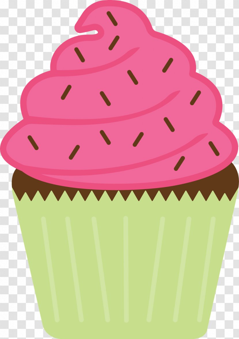 Cupcake Baking Cup Pink Cake Decorating Supply Green - Food - Cookware And Bakeware Baked Goods Transparent PNG