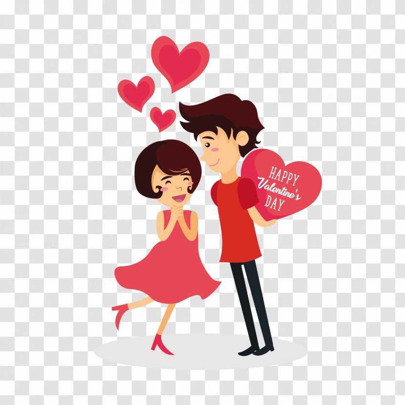 Valentine's Day Romance Heart Love - Cartoon Transparent PNG