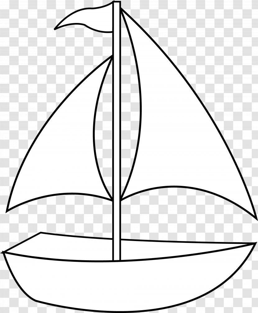 Clip Art: Transportation Black And White Drawing Art - Line - Simple Boat Cliparts Transparent PNG