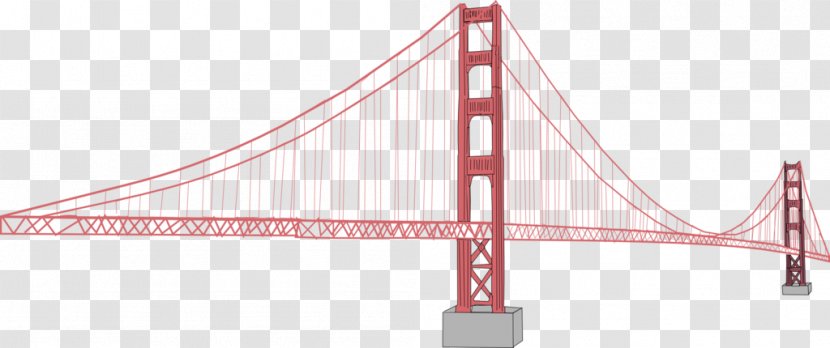 Golden Gate Bridge Clip Art - Diagram - Red Transparent PNG